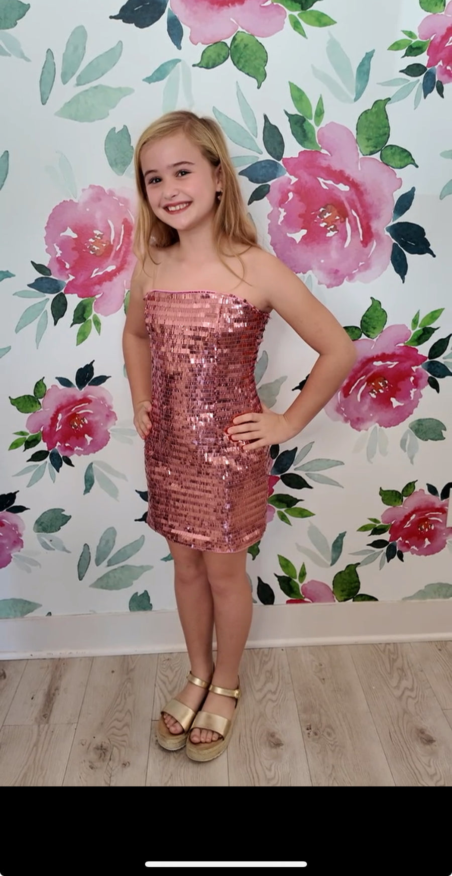 Sam Pink Shimmy Sequin Dress
