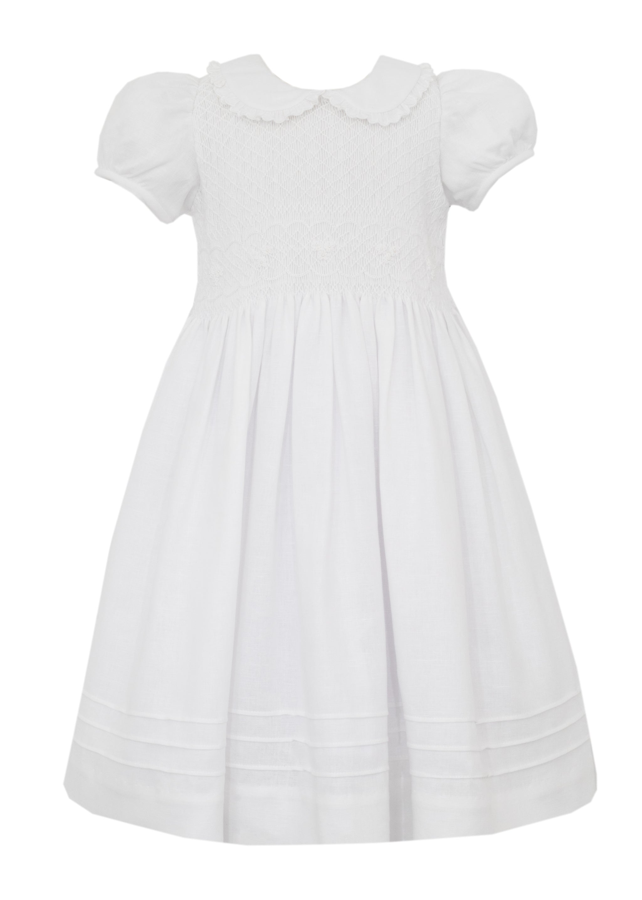 Anavini Patricia Linen Dress - The Itsy Bitsy Boutique 9M / White