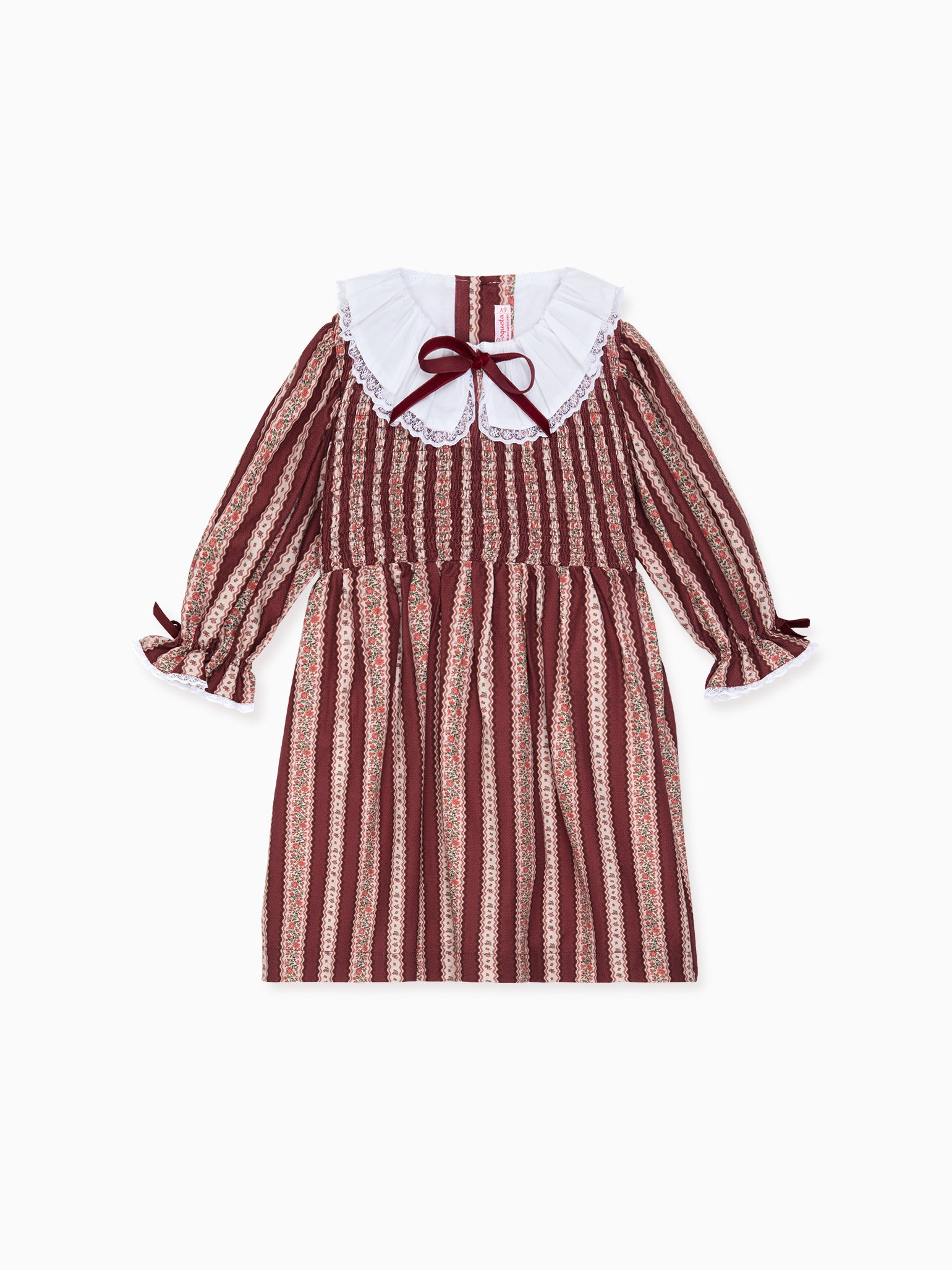 La Coqueta Festa Dress - The Itsy Bitsy Boutique 3 / Burgundy Floral Stripe La Coqueta Festa Dress - The Itsy Bitsy Boutique 3 / Burgundy Floral Stripe