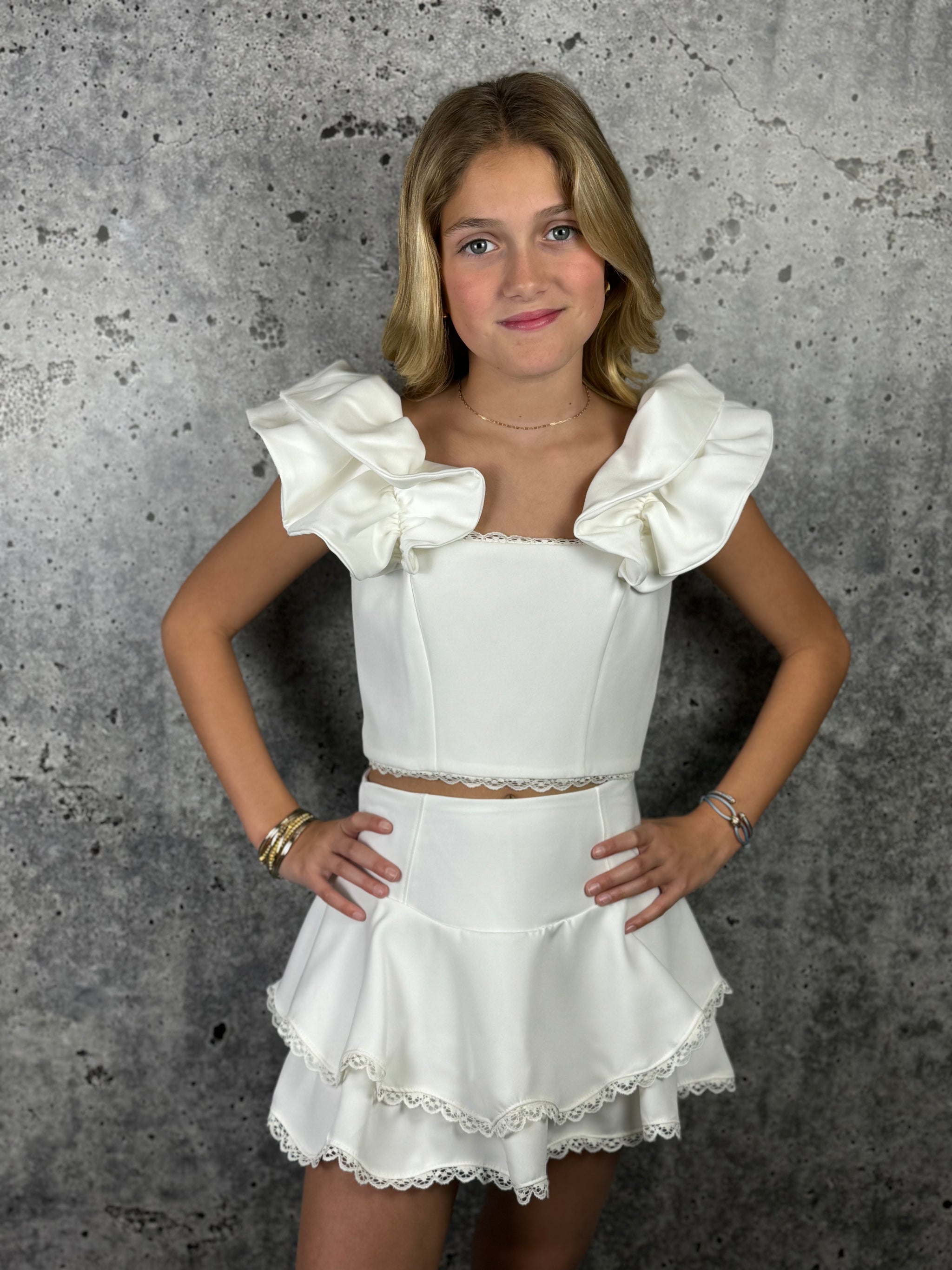 If So Lace Trim Skirt - White - The Itsy Bitsy Boutique