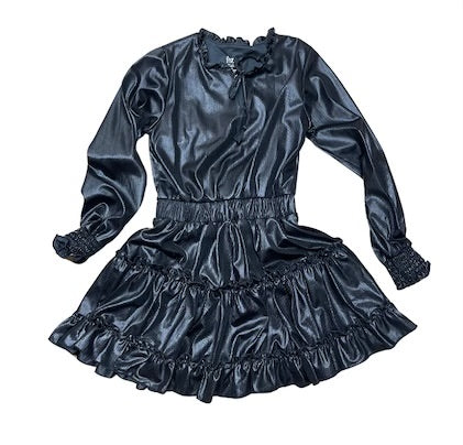 Flowers By Zoe Long Sleeve Dress Black