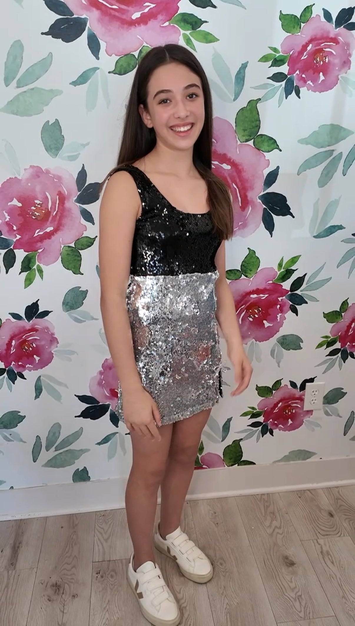 white christmas dresses Theme Nelly Silver & Black Sequin Dress