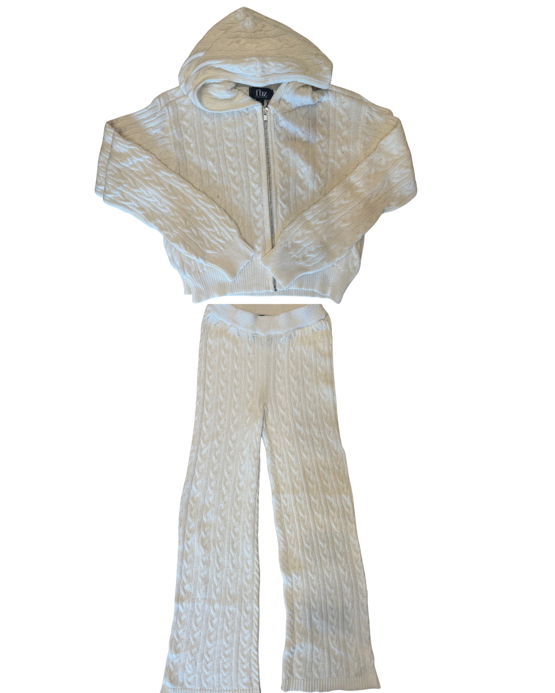Flowers By Zoe Cable Knit Set - Ivory - The Itsy Bitsy Boutique